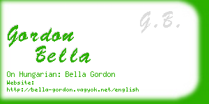 gordon bella business card